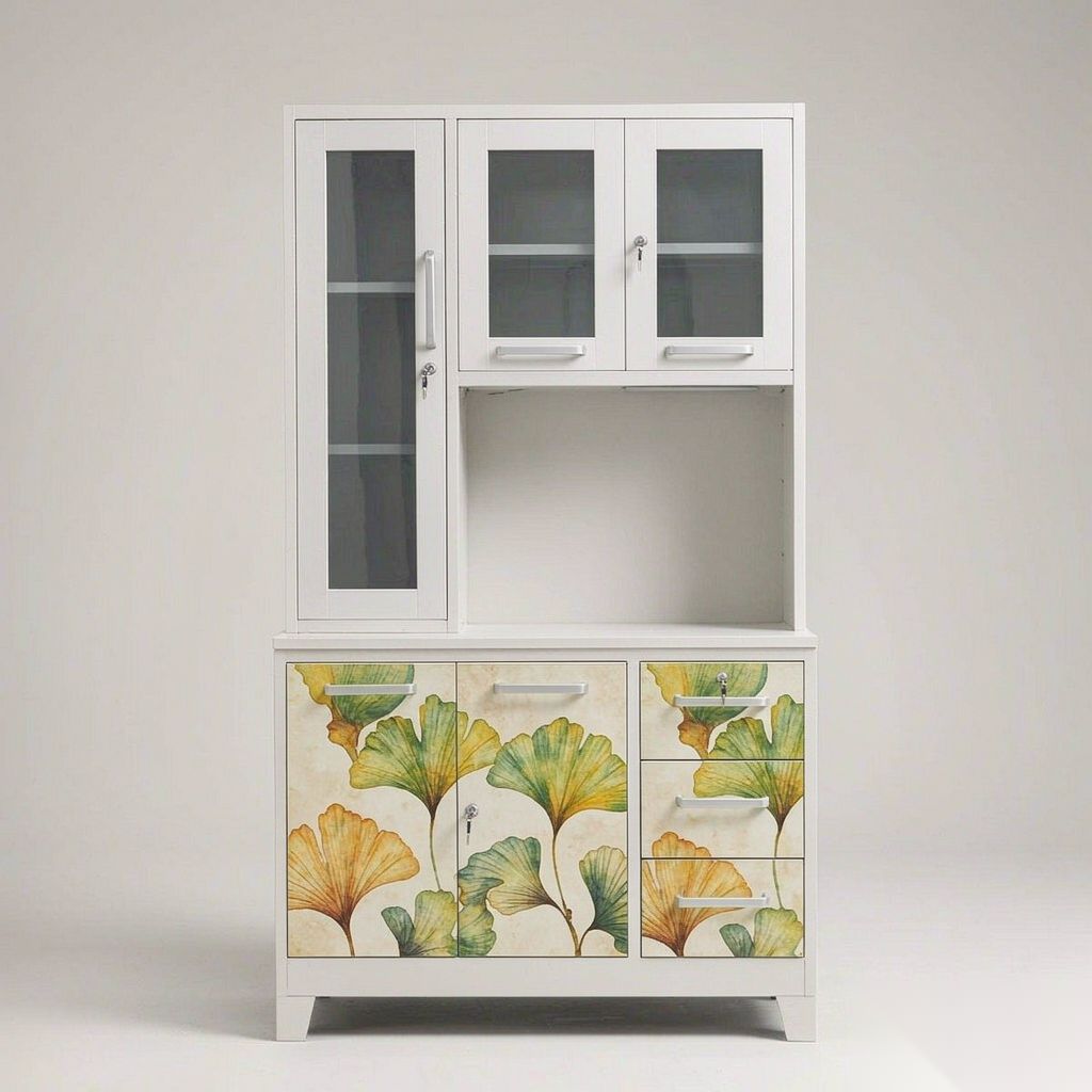 Ginkgo Print Steel Cupboard