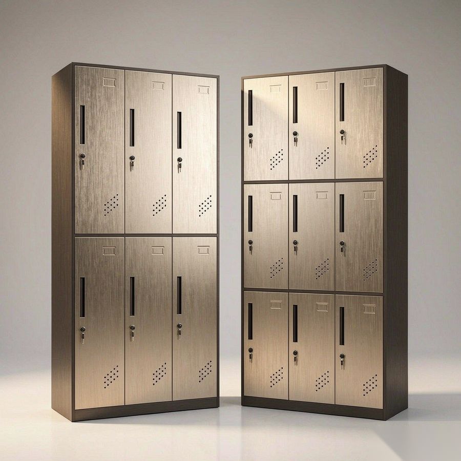 Steel Locker Cabinets Champagne Gold edition