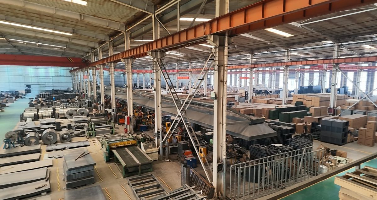 Inside the early Shengmei steel workshop in Hengshui