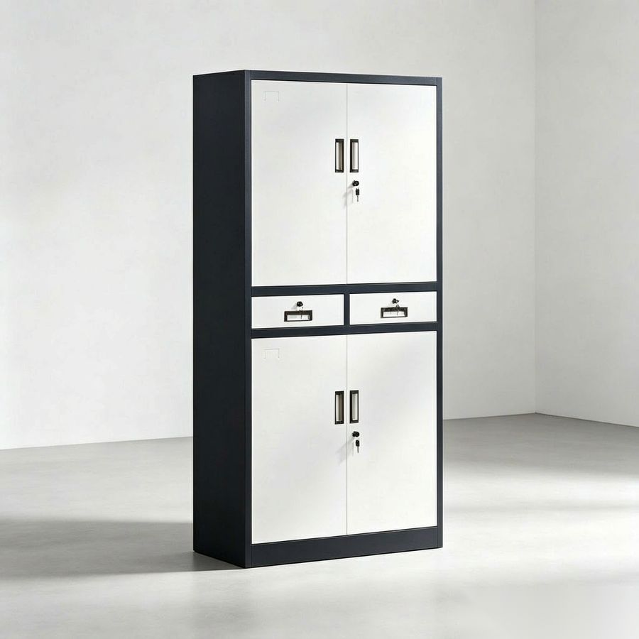 Steel cabinet lower compartment