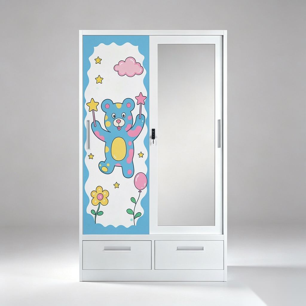 Blue Bear cartoon print for kids